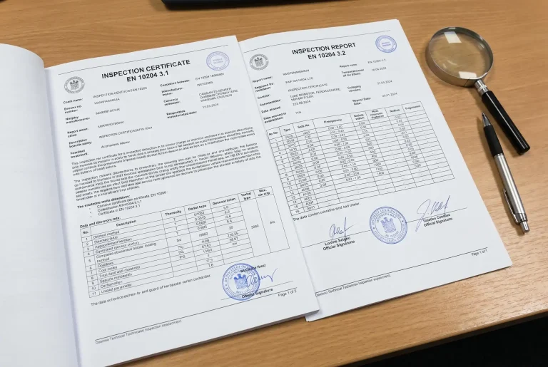 EN 10204 3.1 3.2 reports