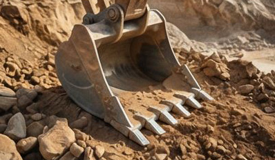 Dientes del cubo de la excavadora